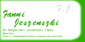 fanni jeszenszki business card
